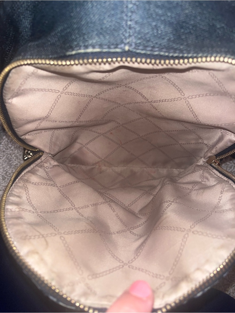 Michael Kors Rhea Denim Backpack - Picture 7 of 11